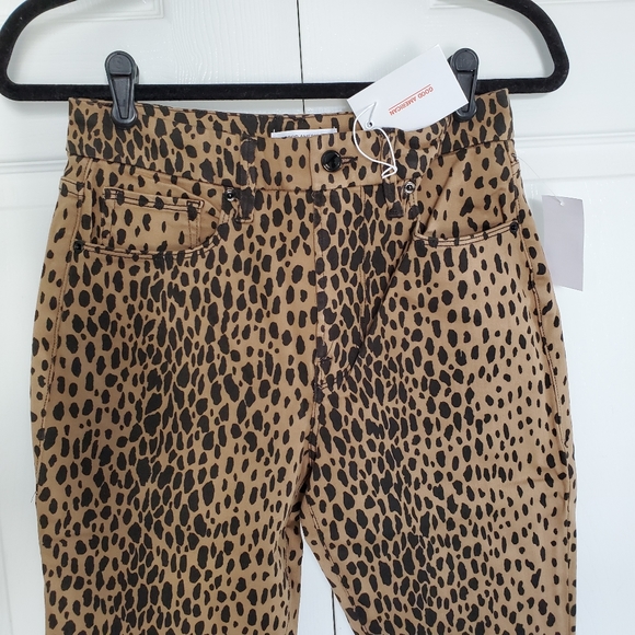 Good American Denim - NWT Good American Good Waist Leopard Skinny Jeans